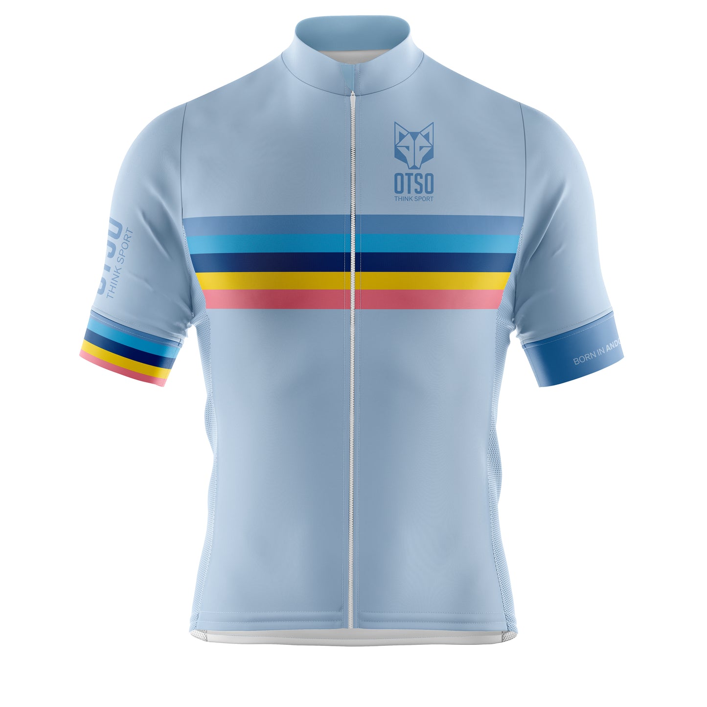 Mens Cycling Jersey - Stripes Turquoise