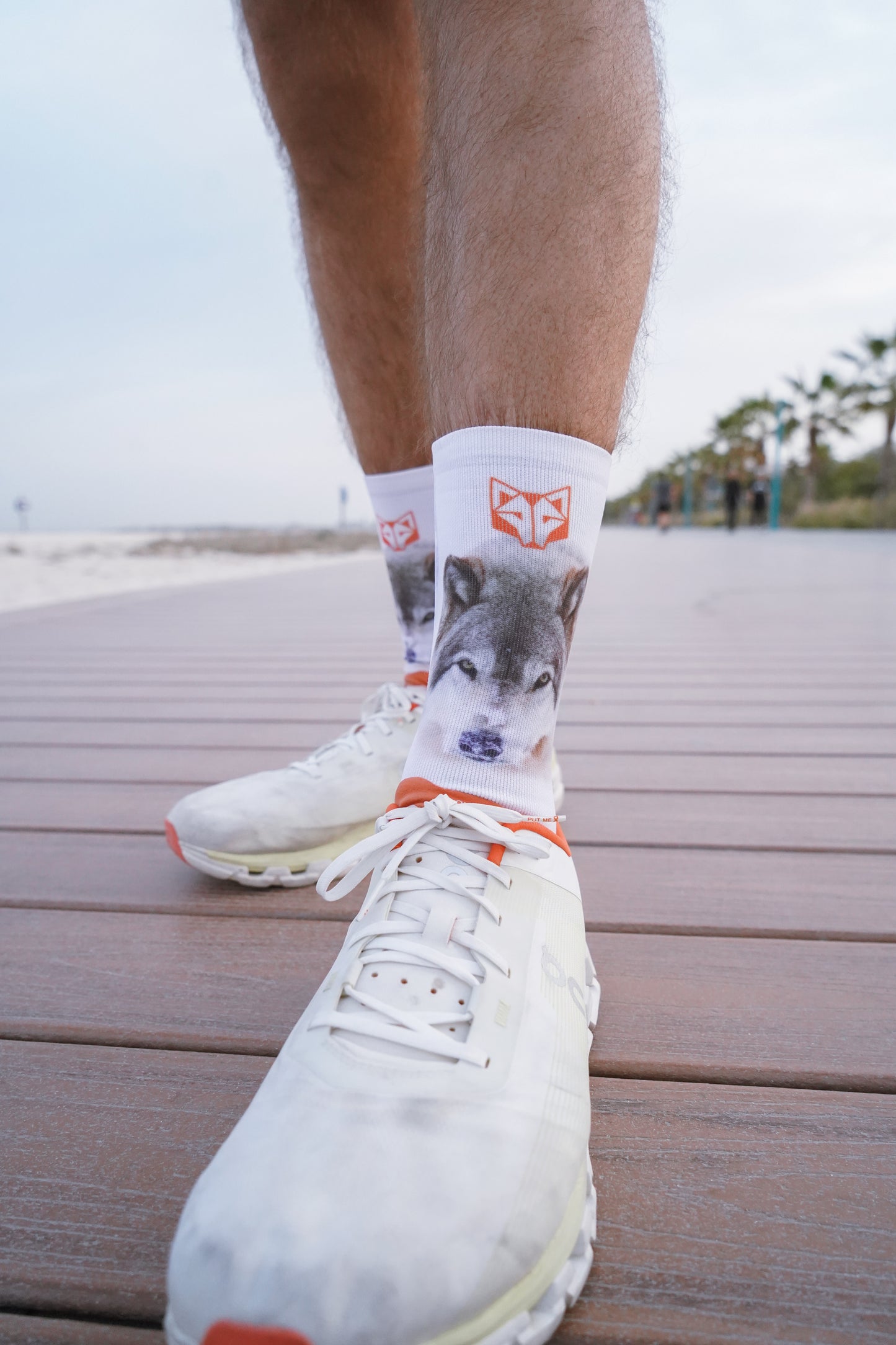 Funny Socks High Cut - Wolf