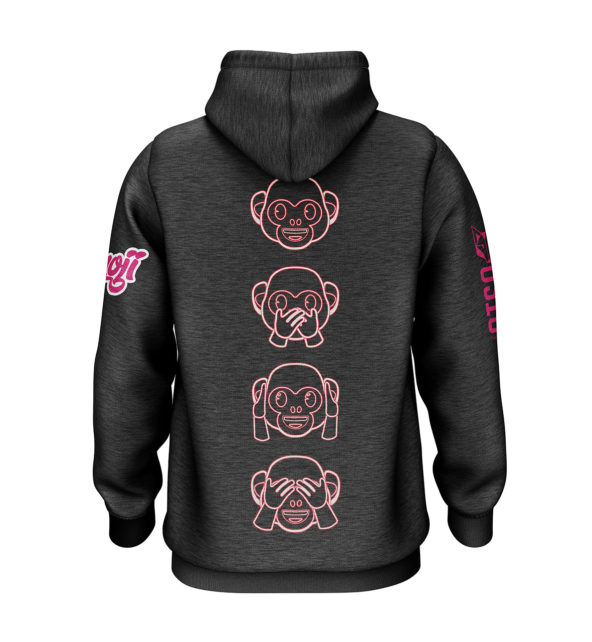 Unisex - Hoodie Emoji Monkey Neon