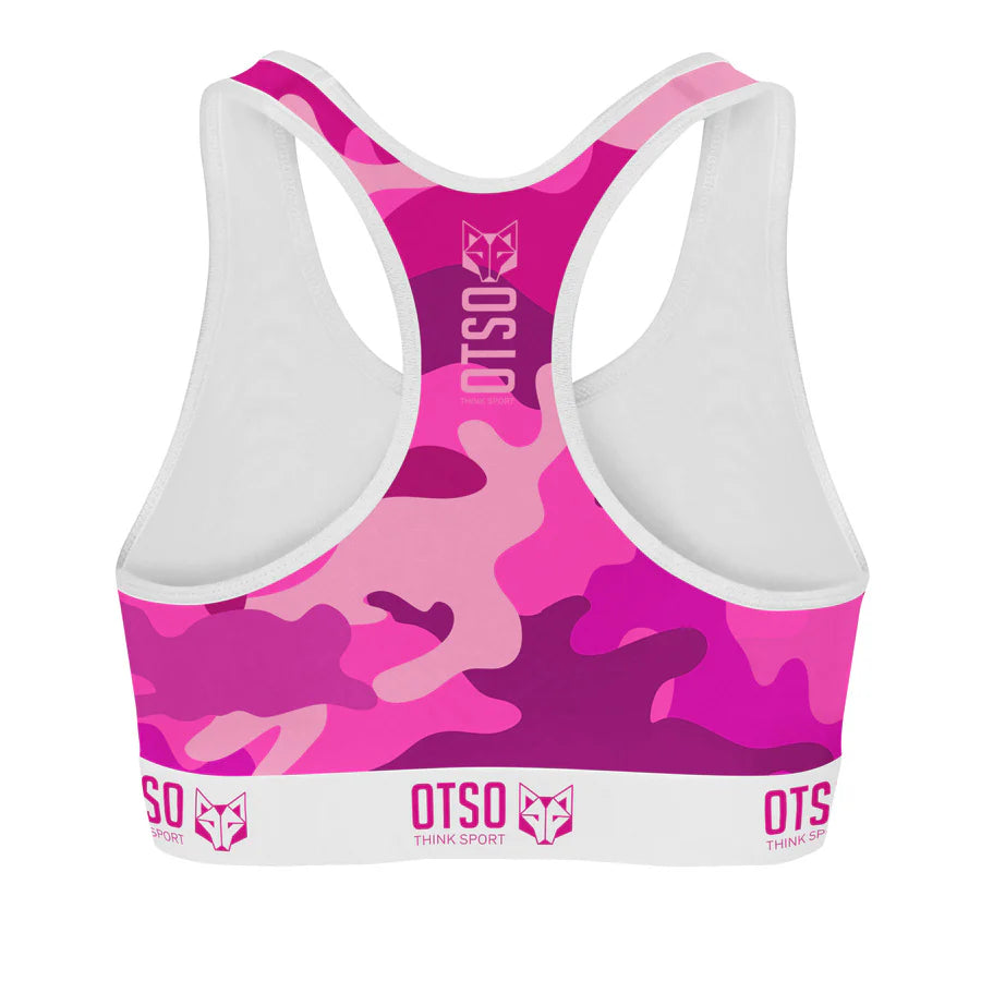 Womens Sports Top - Camo Pink
