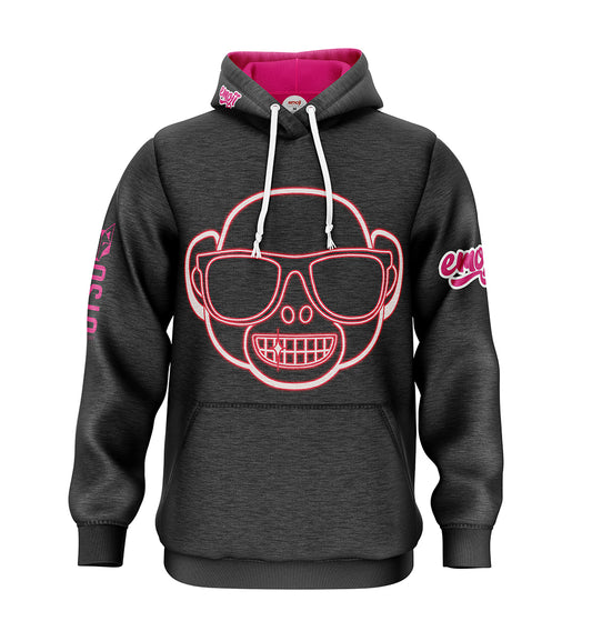 Unisex - Hoodie Emoji Monkey Neon