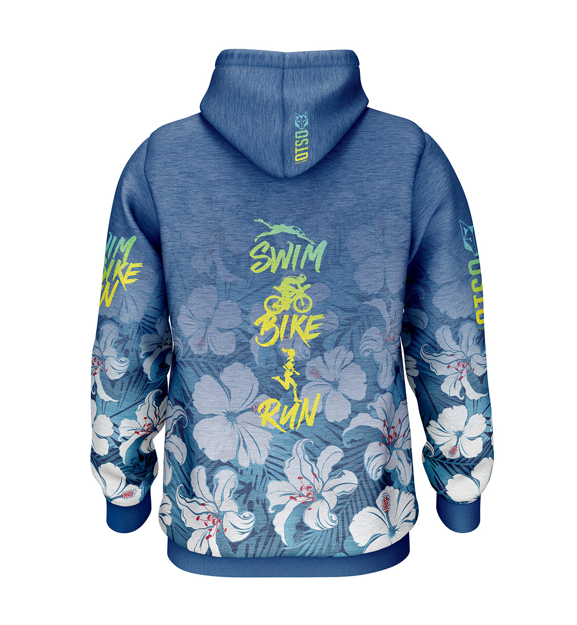 Unisex - Hoodie Swim Bike Run Flower