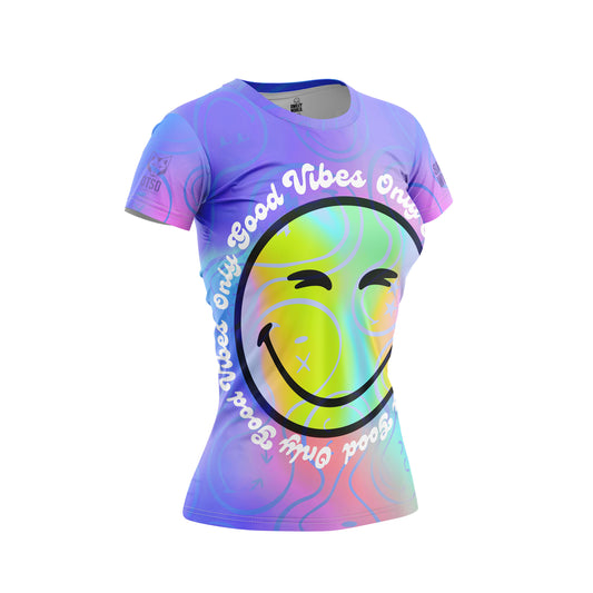 Womens T-shirt - Smiley World Vibes
