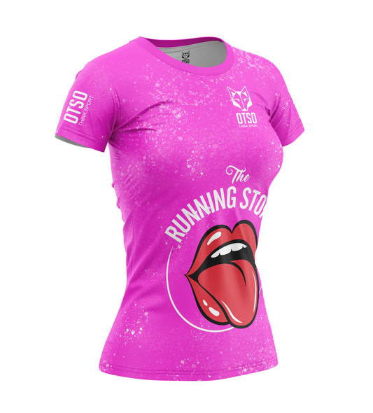 Womens T-shirt - Running Stones Pink