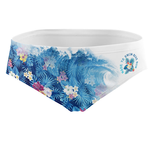 Mens Swim Briefs - Swim Bike Run Wave