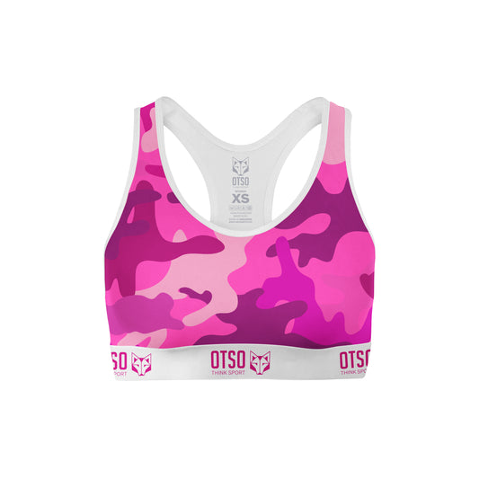 Womens Sports Top - Camo Pink