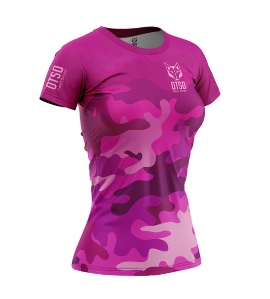 Womens Tshirt - Camo Pink